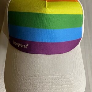 BNWT Tipsy Elves Pride Rainbow Stripe Adjustable Cap Hat 100% Cotton New